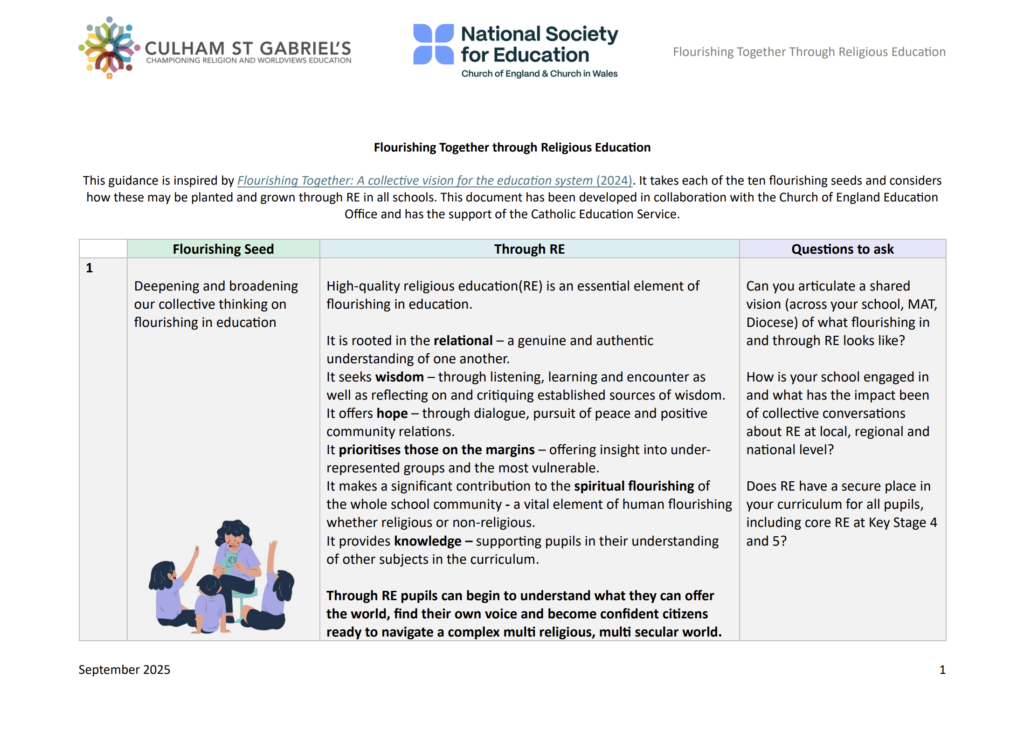 Flourishing Together Through RE
